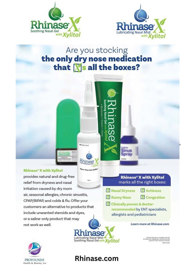 Rhinase X Combo Pack - Nasal Gel (30g) & Spray (30ml) for Complete Nasal Relief from: Dryness, Congestion, Post Nasal Drip, and Allergies. Retain Moisture for Dry Nose Relief - Image 5