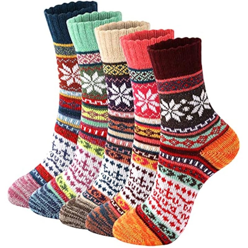 Loquat Wool Socks - Winter Warm Wool Socks for Women, Vintage Soft Cozy Socks, Thick Knit Boots Socks for Women Men - Image 1