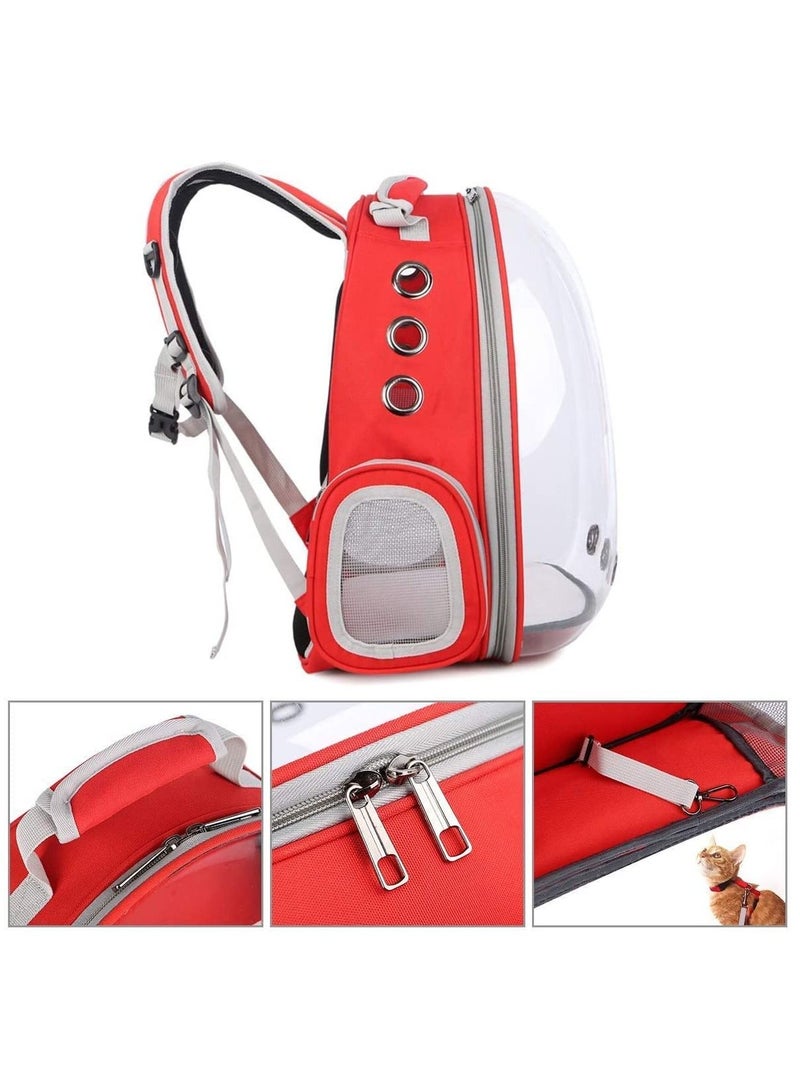 Generic Pet Carrier Backpack Bubble Backpack Carrier Cats and Puppies Airline Approved Designed for Travel Hiking Walking Outdoor Use Red Backpack - Image 5