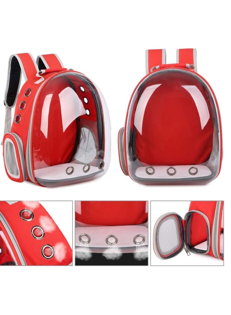 Generic Pet Carrier Backpack Bubble Backpack Carrier Cats and Puppies Airline Approved Designed for Travel Hiking Walking Outdoor Use Red Backpack - Image 4