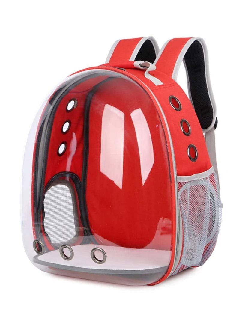 Generic Pet Carrier Backpack Bubble Backpack Carrier Cats and Puppies Airline Approved Designed for Travel Hiking Walking Outdoor Use Red Backpack - Image 1