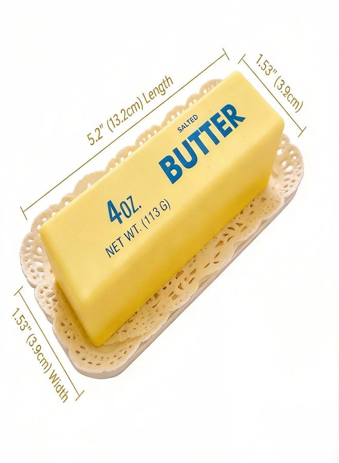Rapean 4 Pack Butter Squishy Toy, Super Soft Slow Rising Squeeze Toys, Stress Relief Sensory Fidget Butter Shape for Kids & Adults, Anxiety Releasing Squishies for Party Favors, Classroom Prizes - Image 2