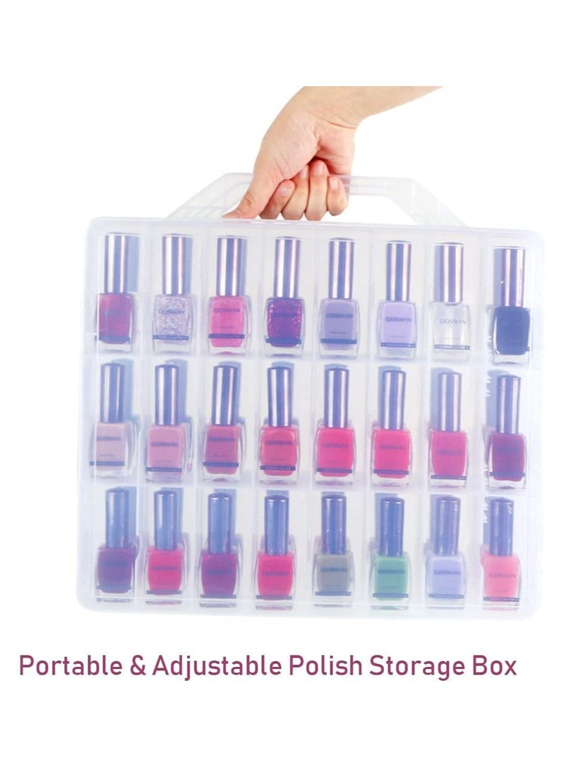 ORiTi Universal Nail Polish Holder Organizer for 48 Bottles Adjustable Dividers Space Saver - Image 2
