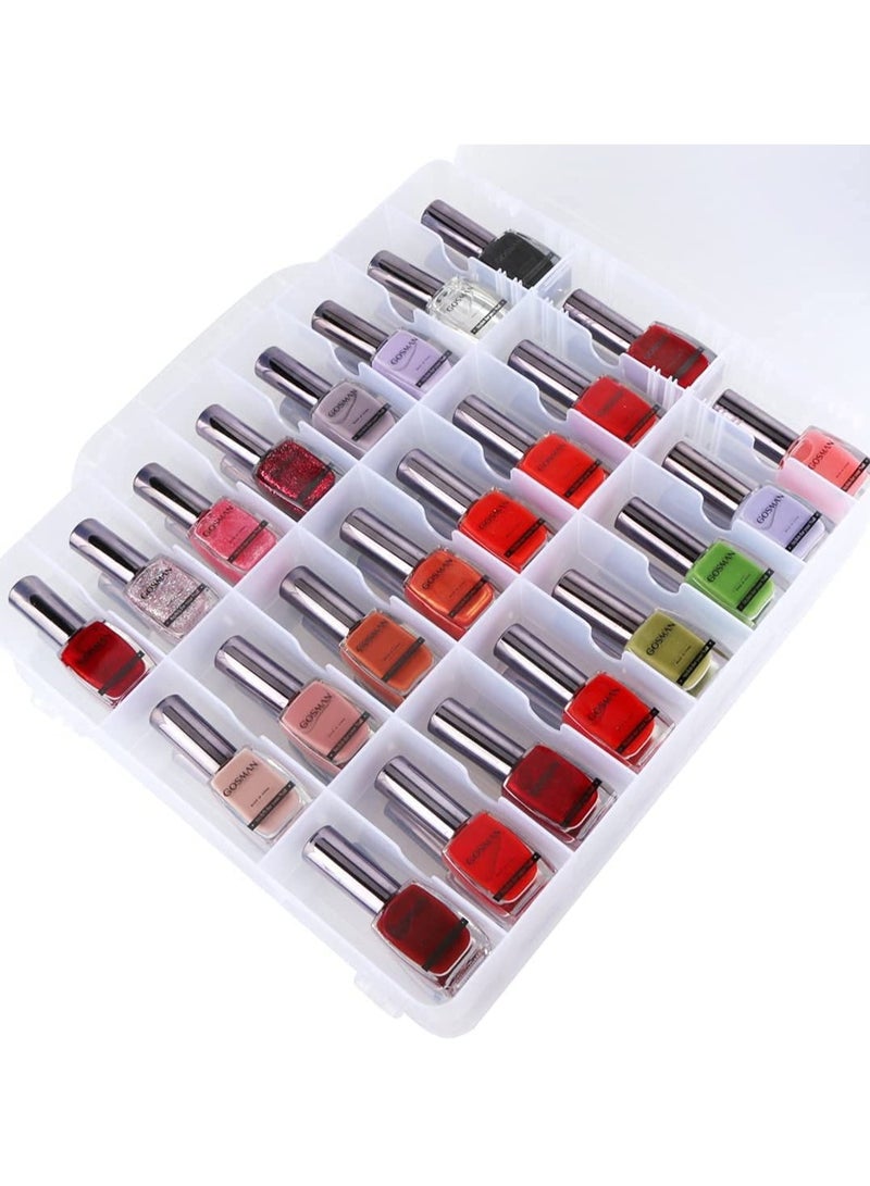 ORiTi Universal Nail Polish Holder Organizer for 48 Bottles Adjustable Dividers Space Saver - Image 5