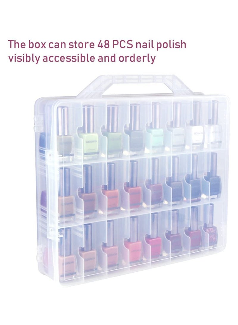 ORiTi Universal Nail Polish Holder Organizer for 48 Bottles Adjustable Dividers Space Saver - Image 4