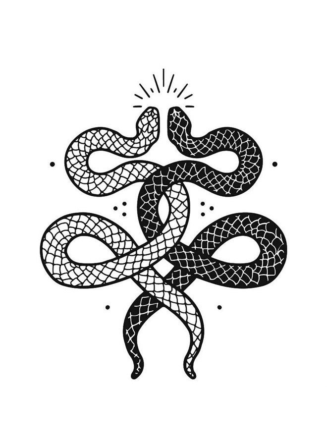 inkbox - Inkbox Temporary Tattoos, Semi-Permanent Tattoo, One Premium Easy Long Lasting, Water-Resistant Temp Tattoo with For Now Ink - Lasts 1-2 Weeks, Snake Tattoo, 4 x 4 in, Slithers - Image 1