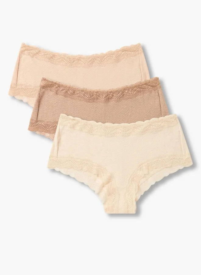 سبلاش فيڤ Set of 3   Hipster Briefs with Lace Trim