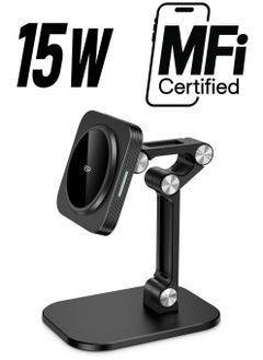 ESR 15 Watt Adjustable Table Stand Wireless Charger with Magnetic Circle Magsafe Supported Black Colour