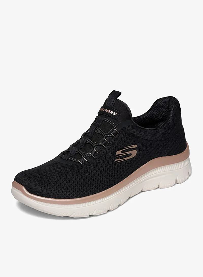 SKECHERS BLACK Women Summits Plus Slip-On Sports Shoes for Women | Best Price UAE