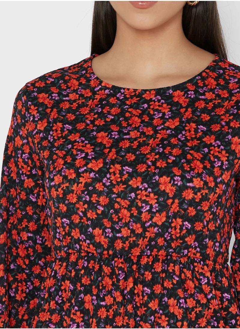 Jacqueline de Yong Crew Neck Printed Dress