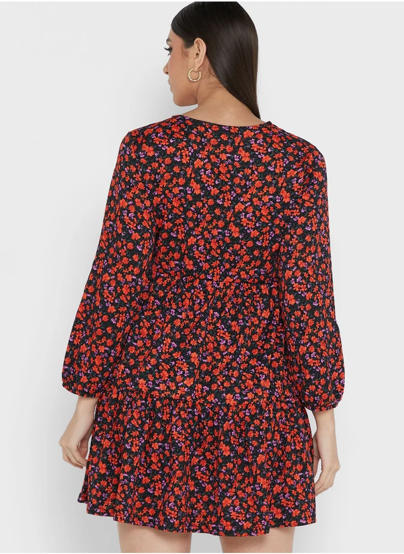 Jacqueline de Yong Crew Neck Printed Dress