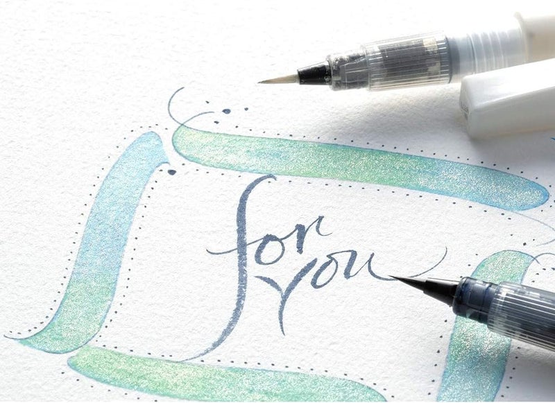 Kuretake ZIG Wink of Stella Brush II, Glitter Clear & 2 Refills, Shimmer and Sparkle pens, for Card Making, Craft, Made in Japan - Image 5