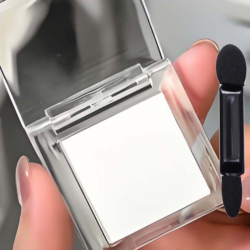 Thanksgiving Christmas Eyeshadow Powder for Women Velvety Smooth Texture with Buildable Pigment LongLasting SmudgeResistant Single Eye Shadow Compact with DualEnded Applicator 02 Matte White