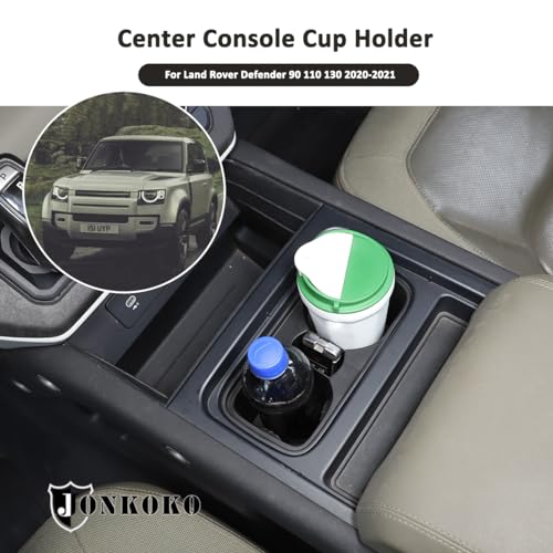 JONKOKO Black Center Console Cup Holder Compatible with Land Rover Defender 90 110 130 2020-2024 Car Cup Holder Expander Storage Box，Drink Cup Holder Organizer Accessories (for Defender 2020-2021) - Image 4