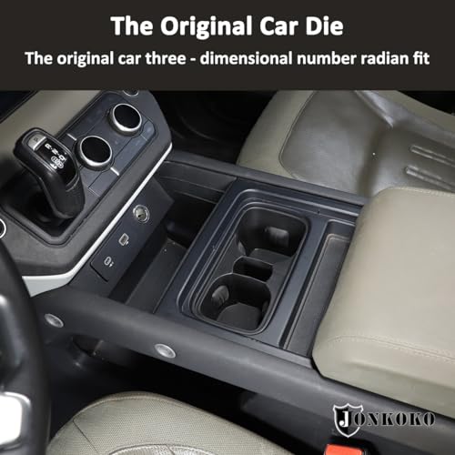 JONKOKO Black Center Console Cup Holder Compatible with Land Rover Defender 90 110 130 2020-2024 Car Cup Holder Expander Storage Box，Drink Cup Holder Organizer Accessories (for Defender 2020-2021) - Image 3