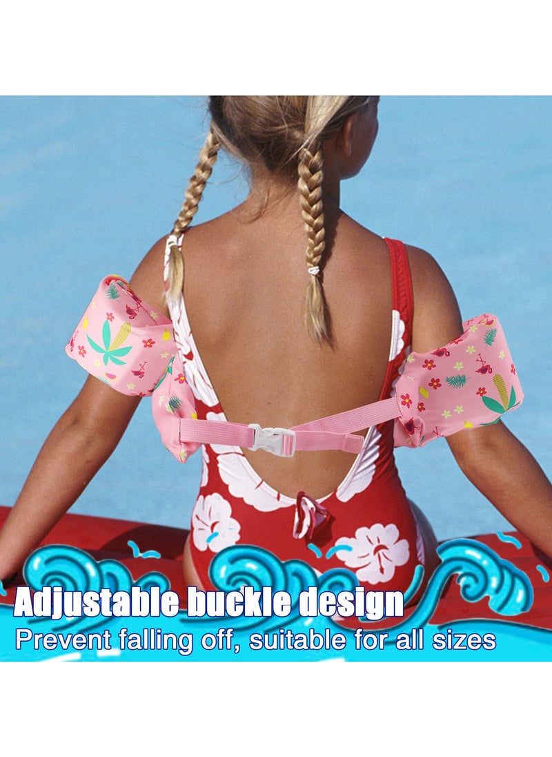 Mr. Penda Baby Pool Float Fit 30-55 Lbs, Kids Swimming Float with Arm Water Wings, Fun Ride-On Raft Pool Baby Beach Supplies for 2-6 Years Old Boy Girl (Pink Flamingo)  - Image 4