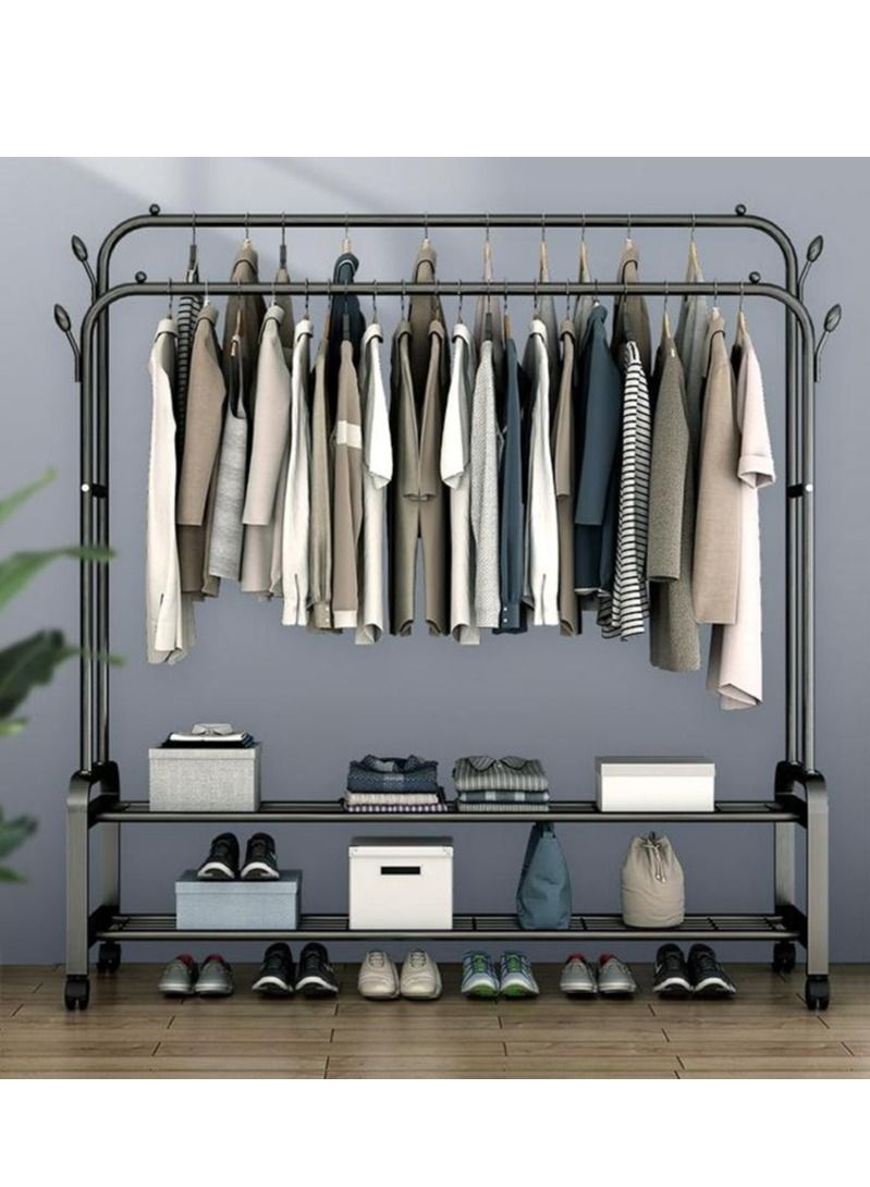 Floor folding drying rack balcony drying clothes artifact household drying rack  - Image 1