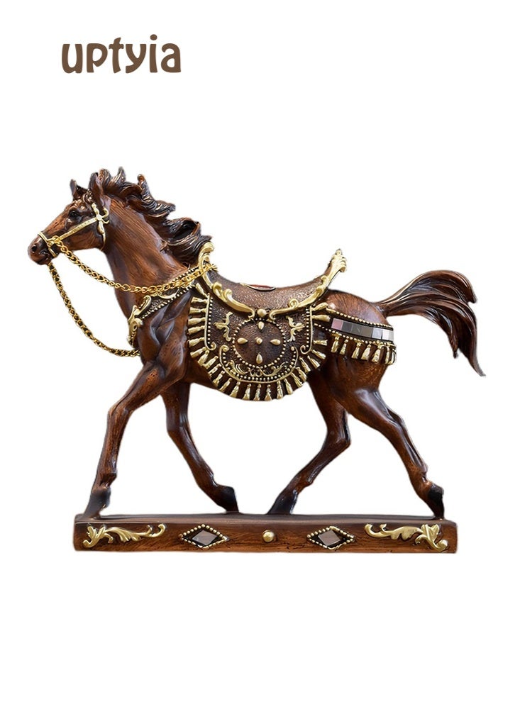 Uptyia Home Decor Sculpture Statue Modern Home Decor Accents Horse Figurine Resin Statue Art Gifts For Home Bedroom Livingroom Office - Image 1