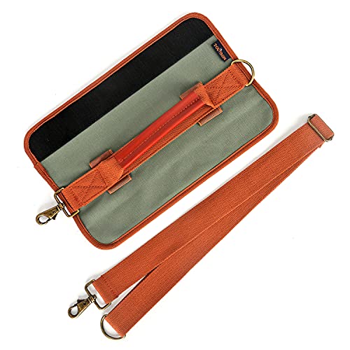 TOURBON Lightweight Canvas Golf Club Carrier Sleeves Bag with Shoulder Strap (Green) - Image 3