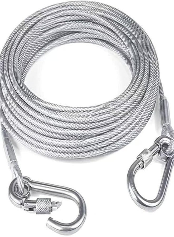 ALESSO Heavy-Duty Clothesline with Carabiner Hooks | Clothesline | Silver Colours | Strong Clothes Line for Balcony, Camping, Dorm (5 Meter) - Image 1