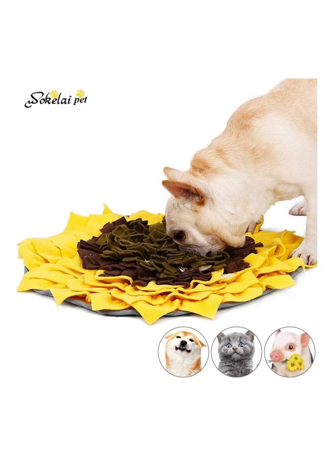 NIBEMINENT Pet Snuffle Feeding Mat Yellow/Brown 48 x 48cm - Image 2