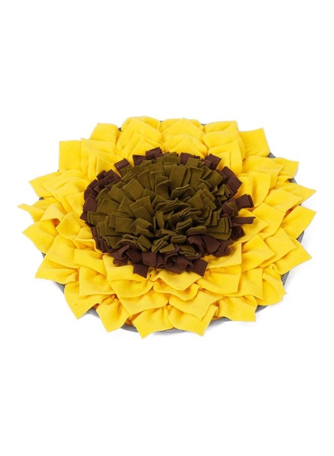 NIBEMINENT Pet Snuffle Feeding Mat Yellow/Brown 48 x 48cm - Image 1