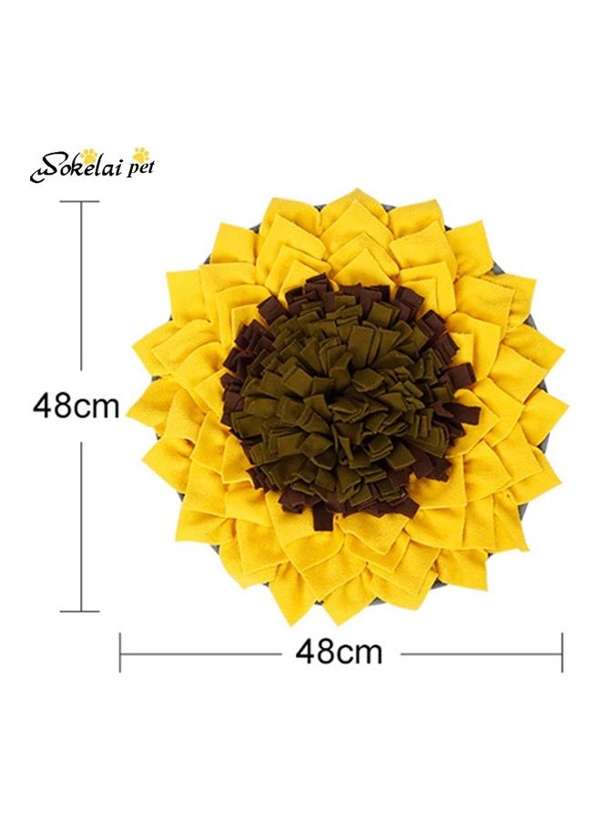 NIBEMINENT Pet Snuffle Feeding Mat Yellow/Brown 48 x 48cm - Image 4