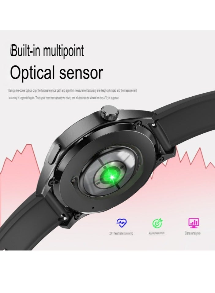 Watch 5 Pro Smartwatch, 1.53 Inch Large Screen GPS Positioning Smart Wrist Watch, Sleep Monitoring Fitness Tracker Watch With Built In Multi Point Optical Sensor, (1pc, Brown Leather) - Image 3