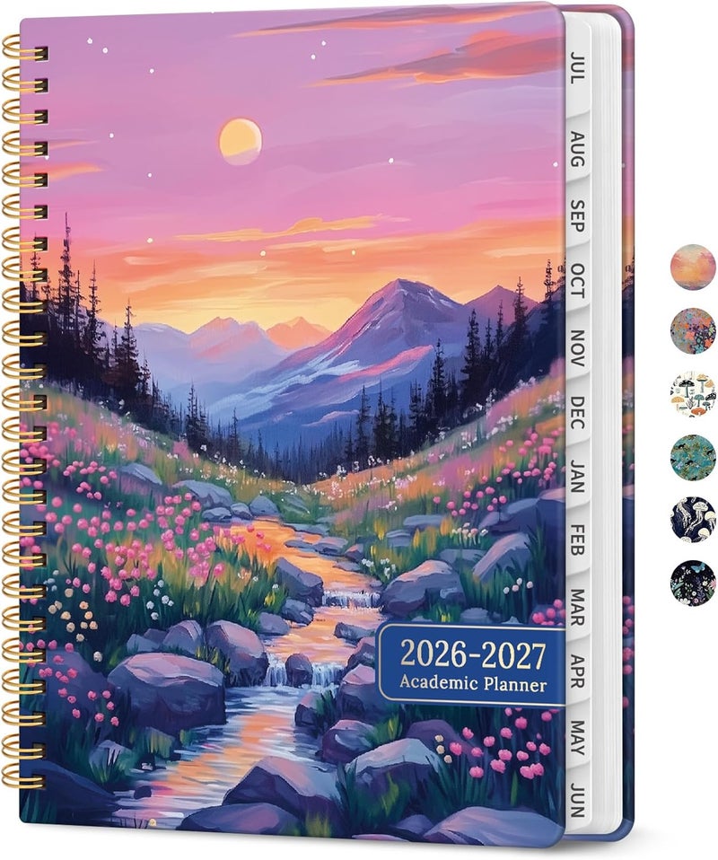 Taja Planner 2026-2027, Academic Year Weekly and Monthly Calender Planner, from Jul 2026 - Jun 2027, Spiral Bound School Planning Book, Perfect for Teacher, Student, Women & Men, A5 (6.3" x 8.5"), Alpine - Image 1