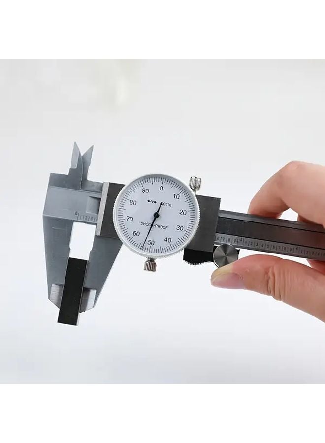 High Precision Carbon Steel Vernier Caliper With Dial Indicator 0 6 Inch Range 1pc - Image 5