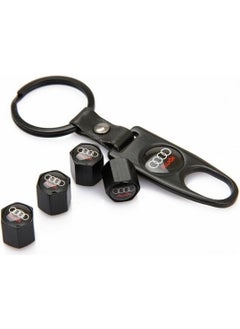 Tiger Marketing Audi Compatible Valve Cover and Keychain Set  - Image 1