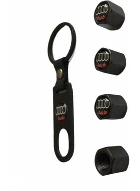 Tiger Marketing Audi Compatible Valve Cover and Keychain Set  - Image 3