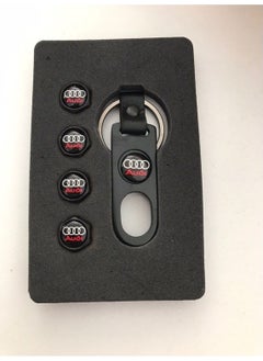 Tiger Marketing Audi Compatible Valve Cover and Keychain Set  - Image 2