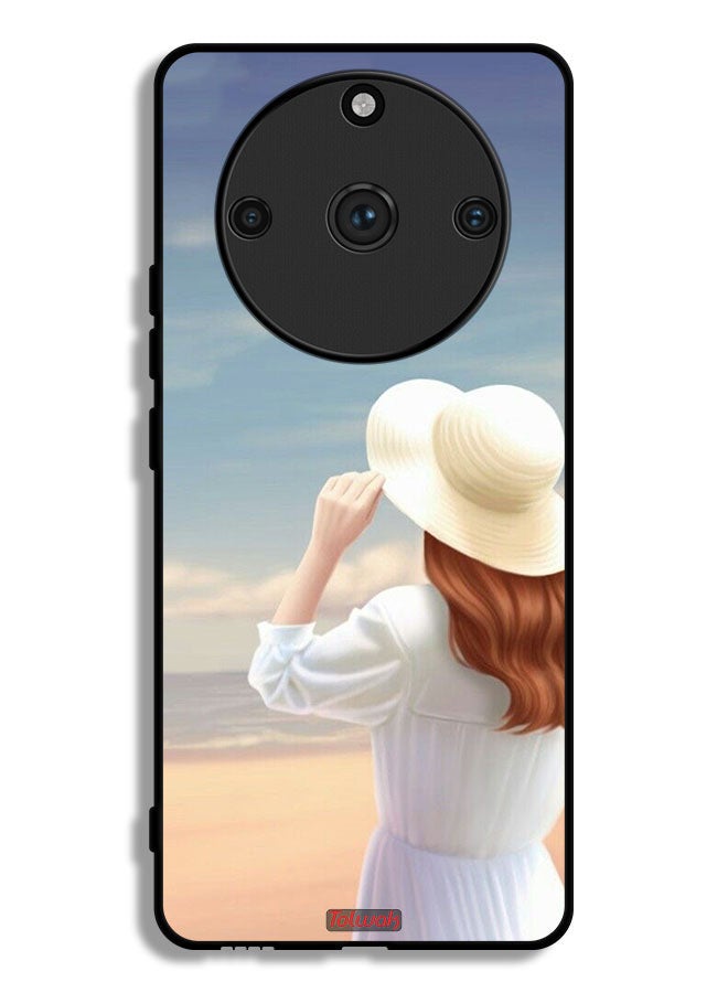 Tolwak Realme 11 Pro Plus Protective Case Cover Hat Girl Standing - Image 1