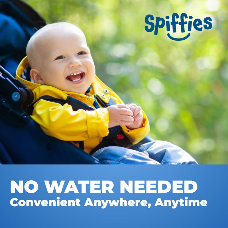 Spiffies Baby Teeth Wipes - Apple Flavor, Xylitol-Enriched Baby Gum Cleaner & Dental Wipes for Teething Relief and Teeth Cleaning - Safe for Infants & Toddlers, 20 Count (Pack of 3) - Image 5