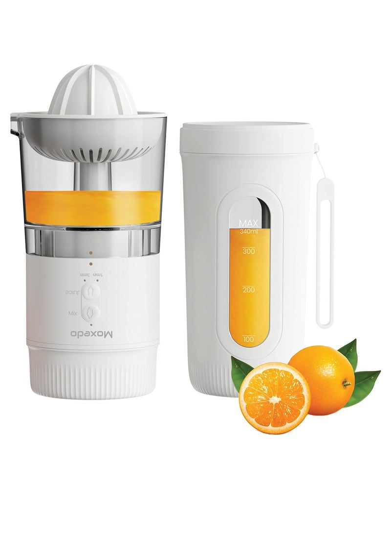 Moxedo - Moxedo 3 in 1 Portable Juicer Blender USB Rechargeable 4 Stainless Steel Blades BPA Free Material Mini Blender Smoothie Maker Lemon Orange Juicer - Image 1