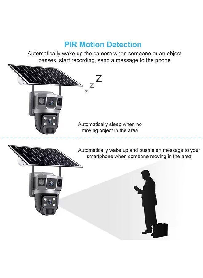 كاميرات مراقبة تعمل بالطاقة الشمسية 4G كاميرا مراقبة 4K 10X Zoom كاميرا تعمل بالطاقة الشمسية نظام كاميرا مراقبة مائلة مع لوحة شمسية - pzsku/Z6E4E74776AC83FE613BAZ/45/_/1734503746/9288f600-218e-4ad6-ae13-de4d4a403cbb