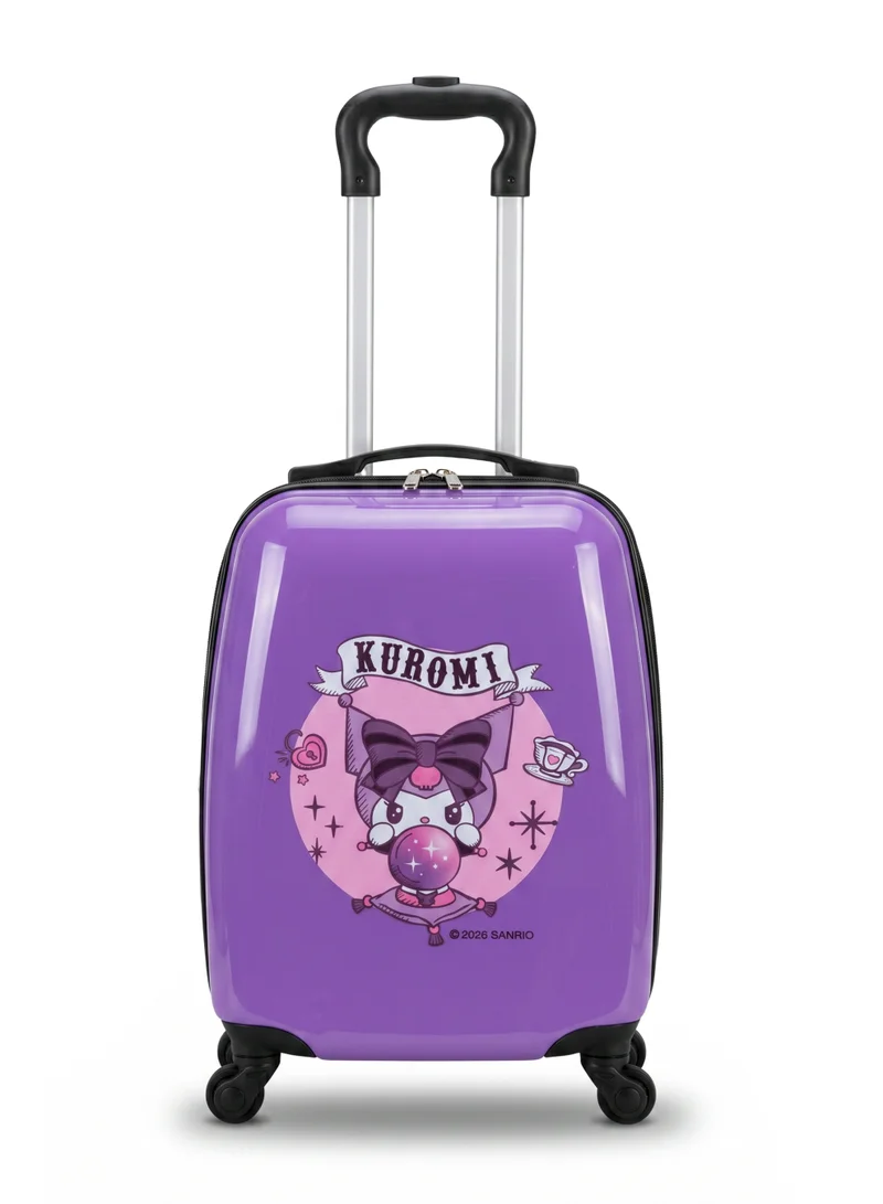 Sanrio  Sanrio Kuromi 16" Kids Hard Shell Trolley Luggage – Lavender ABS + PC UV Print Carry-On Suitcase with 360° Spinner Wheels for Women | Best Price UAE