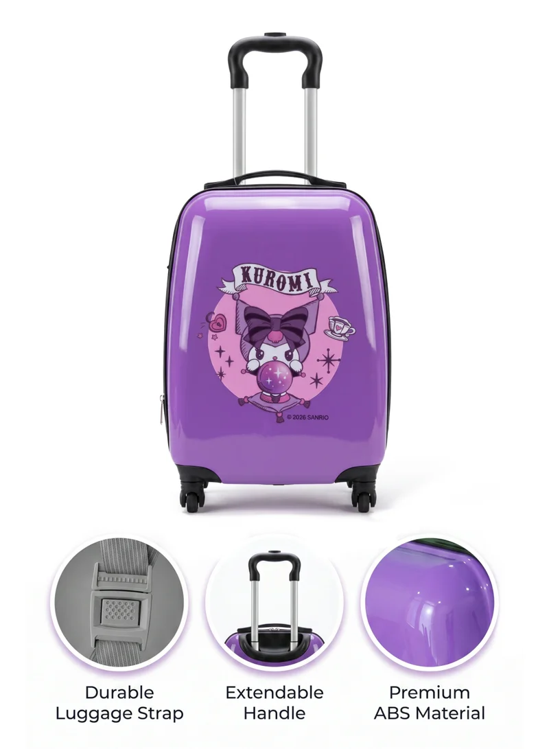 Sanrio  Sanrio Kuromi 16" Kids Hard Shell Trolley Luggage – Lavender ABS + PC UV Print Carry-On Suitcase with 360° Spinner Wheels for Women | Best Price UAE