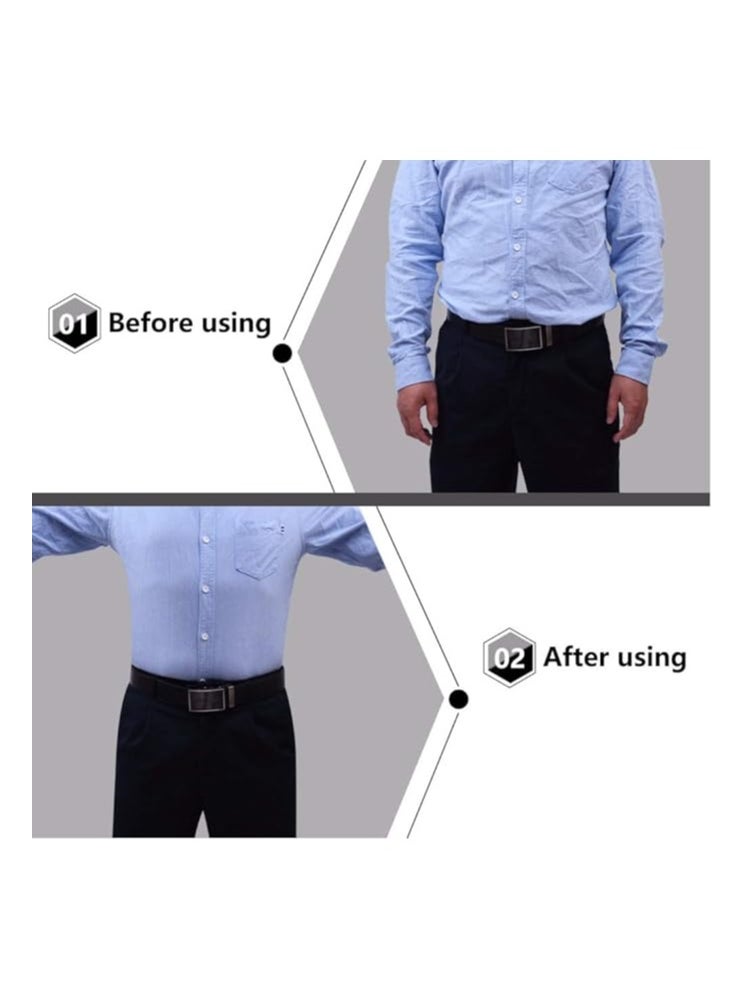 Fb Mens Shirt Stays Upgrade Adjustable Elastic Garter Military Shirts Holder with Non-slip Locking Clamps  - Image 3