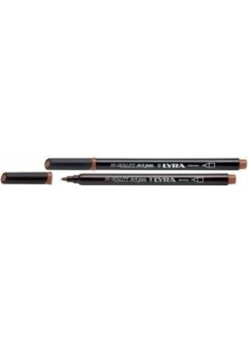 Lyra Hı Quality Art Pen Felt Tip and Drawing Pen Van Dıck Brown 076 Van Dyck Brown 