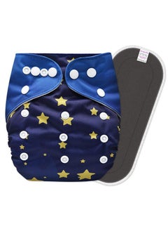 BEMBIKA Baby'S Polyester Washable Reusable Adjustable Cloth Diapers With 5 Layer Bamboo Charcoal Insert (Ellie Moon)  - Image 2