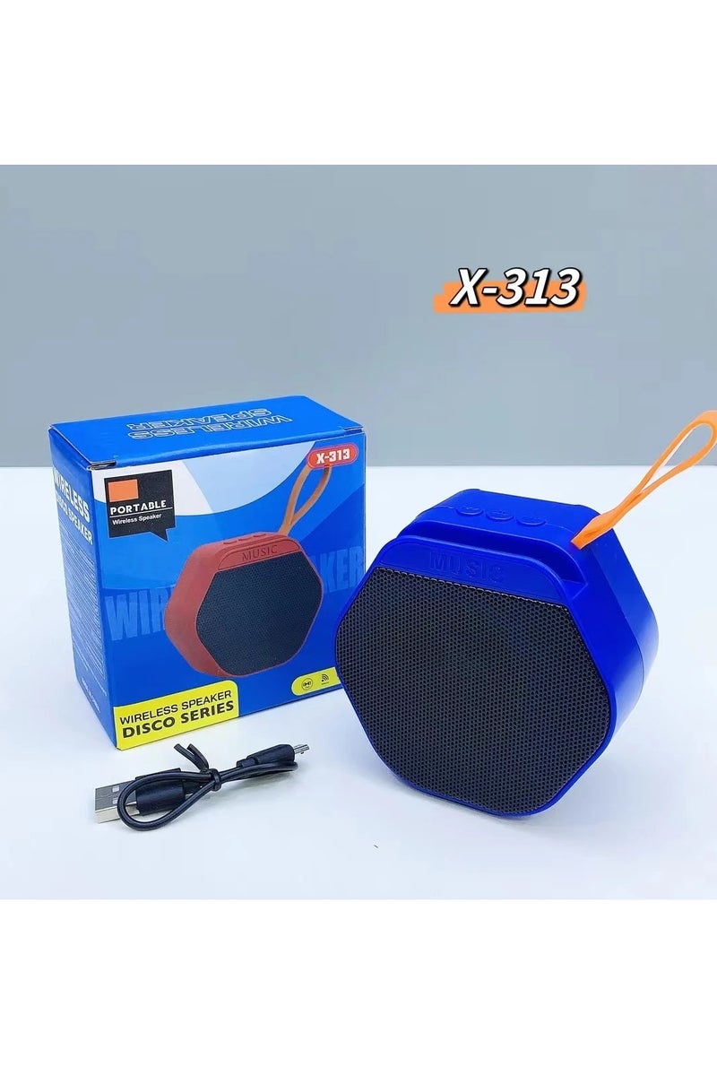 X-313 Portable Wireless Bluetooth Speaker, Mini Outdoor Speaker with Mobile Phone Holder and Loudspeaker 