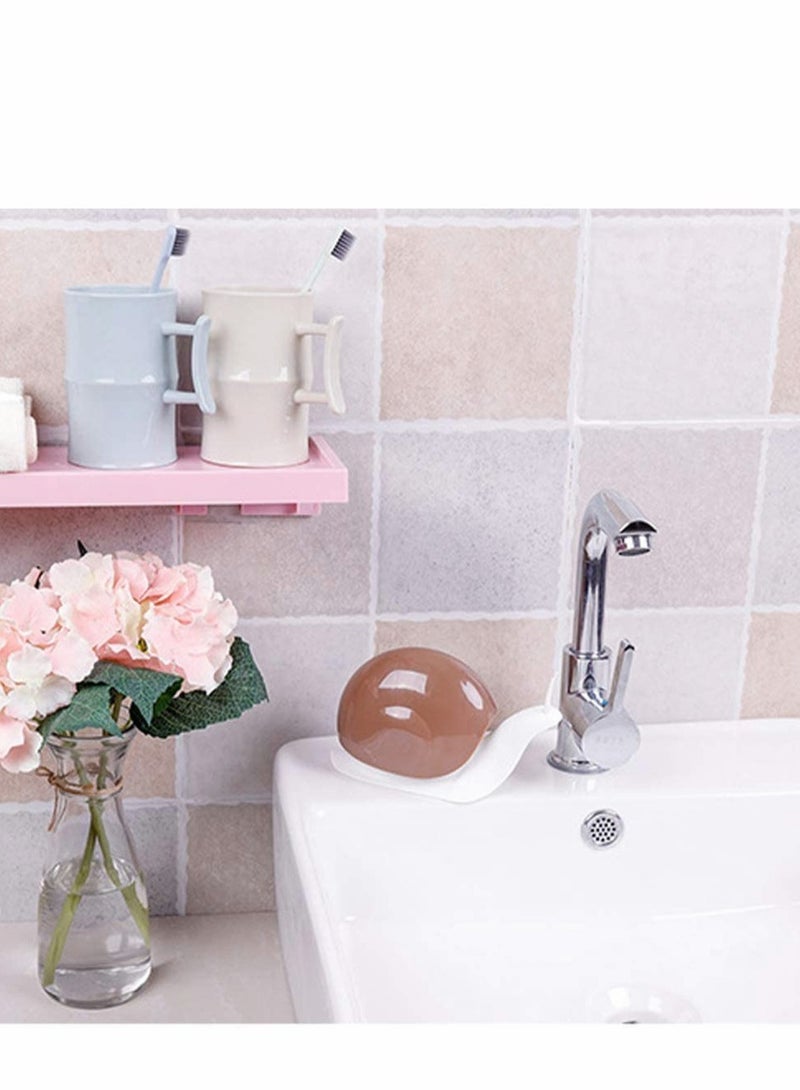 SYOSI Cute Snail Soap Dispenser Liquid Pump Storage Box Case Containers, Press Push-Type, Disinfectant Hands Lotion Bottle (Brown) - Image 3