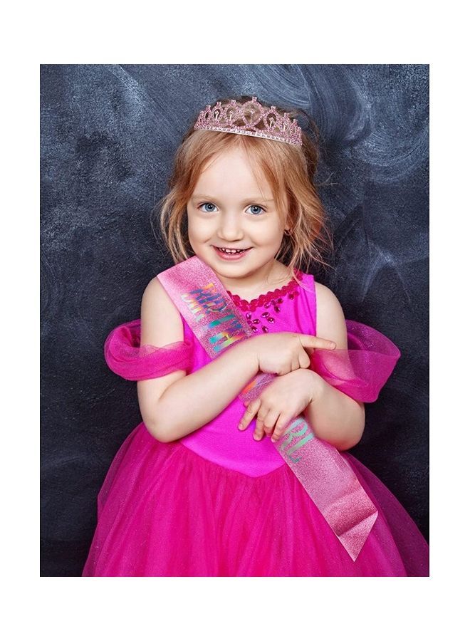 NIBEMINENT Birthday Girl Sash And Rhinestone Tiara Kit - Image 2