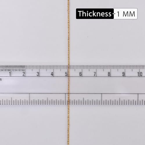 Embroiderymaterial 1MM Thick Metallic Zari threads for Jewellery Making, Bracelet Making, Zari thread for Aari Work, Embroidery work, Dori/Rope/Dhaga (2 Skeins/45gram/Gold), Cotton - Image 2