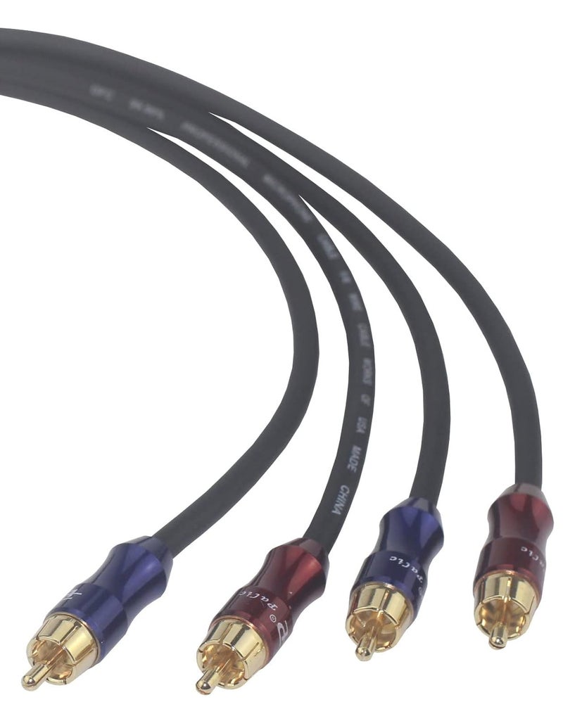 cheekyglo [Wvrcato2/rcakite05] RCA Stereo Plug Male to Dual RCA Stereo Plug Male 1 Input 2 Output Stereo Audio Splitter Cable/Gold Plated Plug / 4n OFC Pure Copper Wire  1.5ft (50cm) - Image 2