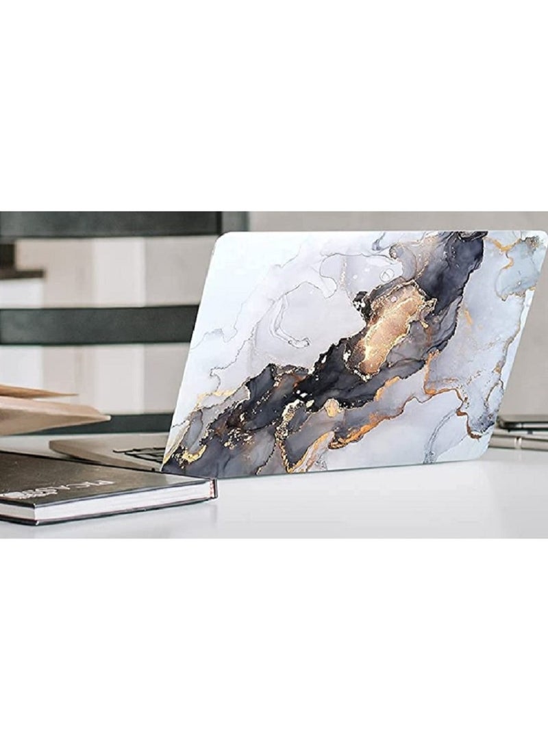 Generic - MacBook Air 2020 Plastic Hard Shell Case + Keyboard Cover for Apple Mac Air 13.3 with Retina Display Touch ID Marble MacBook Air 13 Inch Case 2020 2019 2018 Release A2337 M1 A2179 A1932, Grey Marble - Image 1