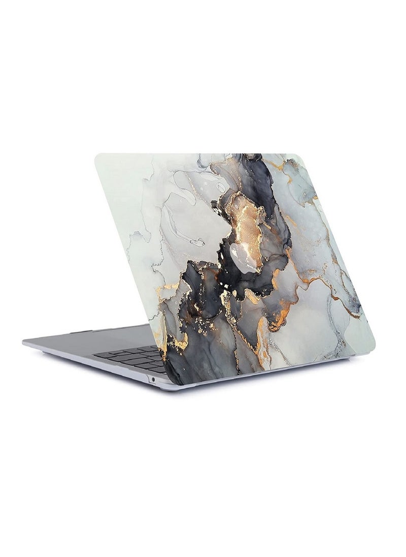 Generic - MacBook Air 2020 Plastic Hard Shell Case + Keyboard Cover for Apple Mac Air 13.3 with Retina Display Touch ID Marble MacBook Air 13 Inch Case 2020 2019 2018 Release A2337 M1 A2179 A1932, Grey Marble - Image 1