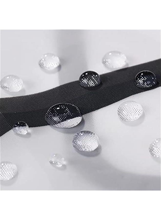 Beauenty Transparent Square Printed Shower Curtain with Anti-mold Grid PEVA Waterproof 180 x 200 cm - Image 5